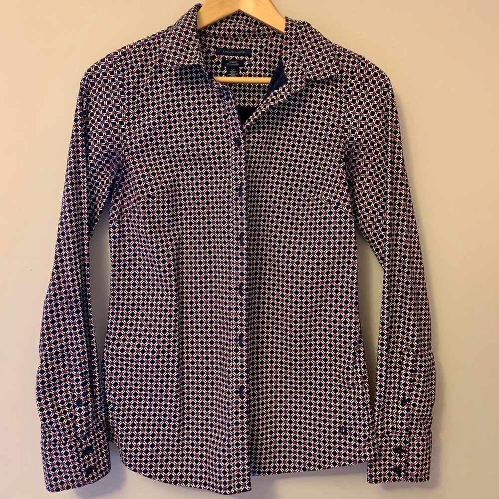 Tommy Hilfiger Patterned Button Up Blouse